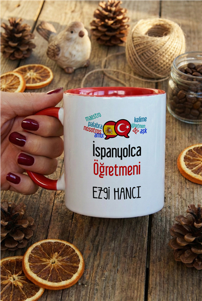 İspanyolca Öğretmeni Kişiye Özel Kupa Bardak Standart