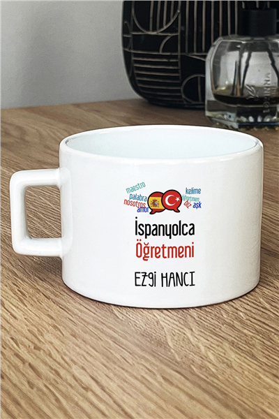 İspanyolca Öğretmeni Kişiye Özel Lüks Fincan
