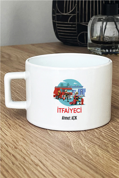 İtfaiyeci Kişiye Özel Lüks Fincan