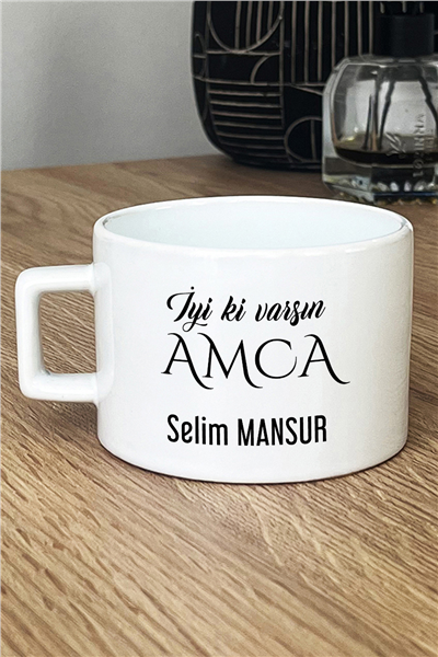 İyi Ki Varsın Amca Kişiye Özel Lüks Fincan