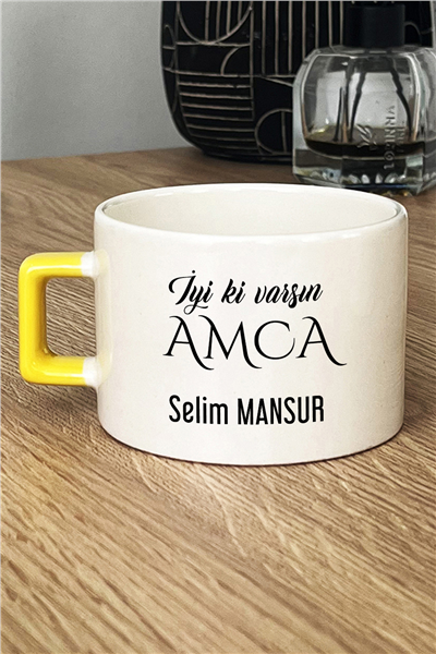 İyi Ki Varsın Amca Kişiye Özel Lüks Fincan