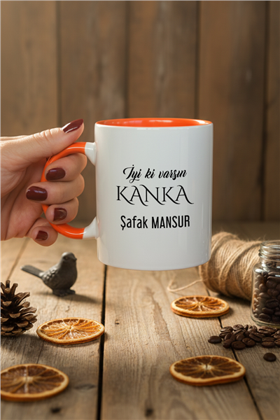 İyi Ki Varsın Kanka Kişiye Özel Kupa Bardak Standart