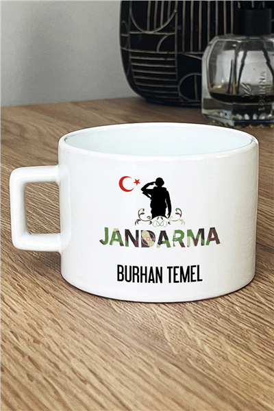 Jandarma Kişiye Özel Lüks Fincan