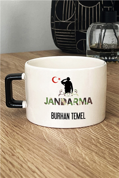 Jandarma Kişiye Özel Lüks Fincan