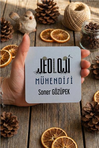 Jeoloji Mühendisi Kişiye Özel Bardak Altlığı