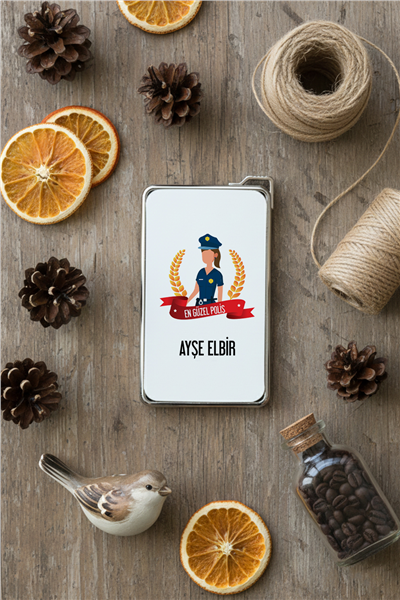 Kadın Polis Kişiye Özel Çakmak