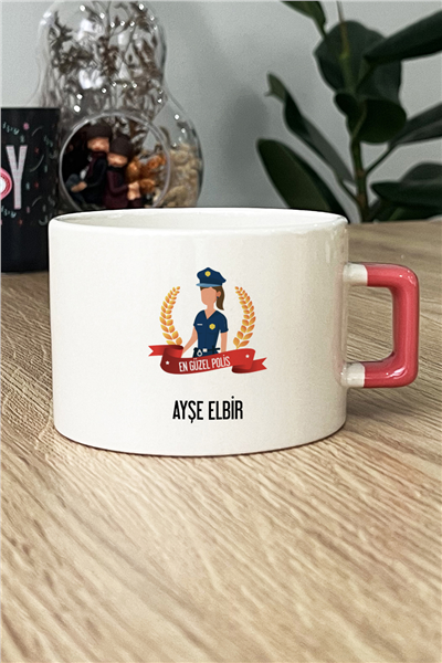 Kadın Polis Kişiye Özel Lüks Fincan
