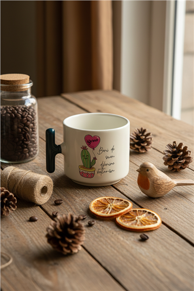 Kaktüs Kişiye Özel T Kupa