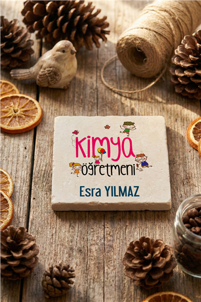Kimya Öğretmeni Kişiye Özel Bardak Altlığı