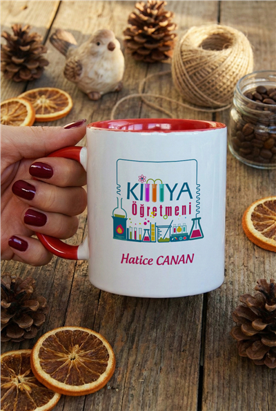 Kimya Öğretmeni Kişiye Özel Kupa Bardak Standart