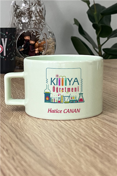 Kimya Öğretmeni Kişiye Özel Lüks Pastel Fincan