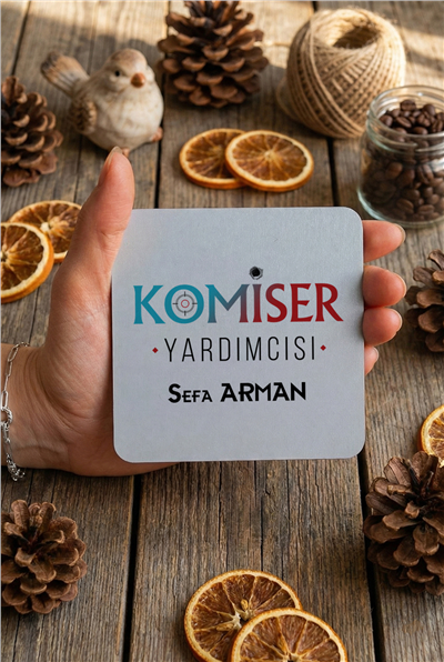 Komiser Yardımcısı Kişiye Özel Bardak Altlığı