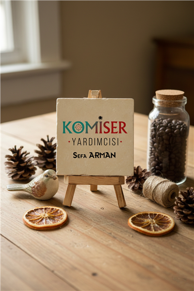 Komiser Yardımcısı Kişiye Özel Dekoratif Taş İsimlik