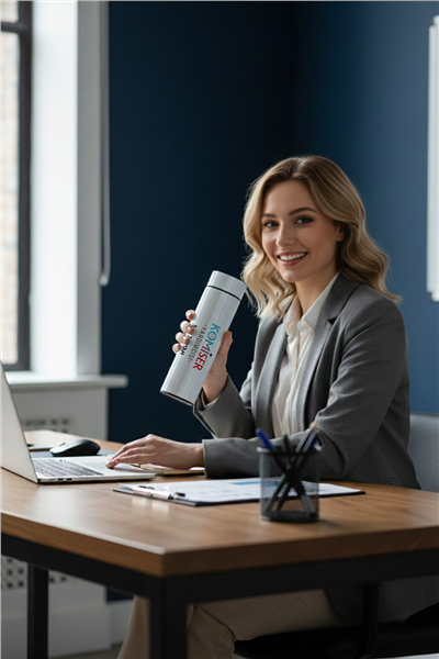 Komiser Yardımcısı Kişiye Özel Filtreli Dijital Göstergeli Termos