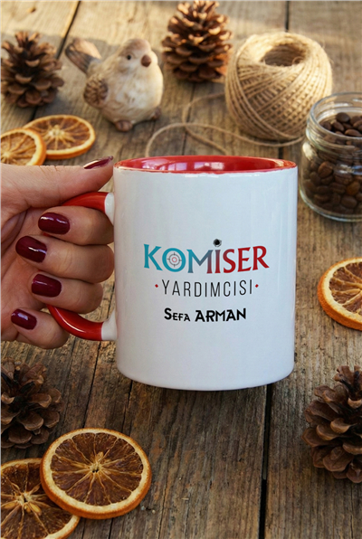 Komiser Yardımcısı Kişiye Özel Kupa Bardak Standart
