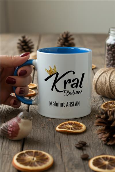 Kral Babam Kişiye Özel Kupa Bardak Standart