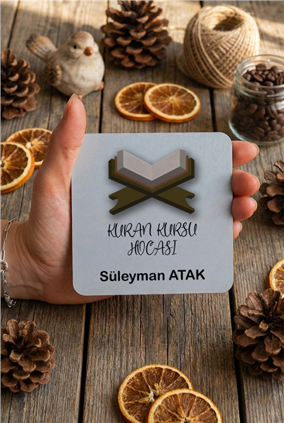 Kuran Kursu Hocası Kişiye Özel Bardak Altlığı