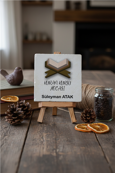 Kuran Kursu Hocası Kişiye Özel Dekoratif Taş İsimlik