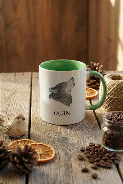 Kurt Baskılı Kişiye Özel Kupa Bardak Standart