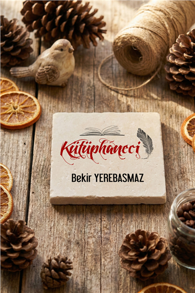 Kütüphaneci Kişiye Özel Bardak Altlığı