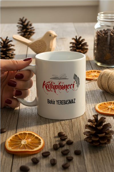 Kütüphaneci Kişiye Özel Kupa Bardak Standart