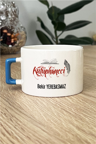 Kütüphaneci Kişiye Özel Lüks Fincan