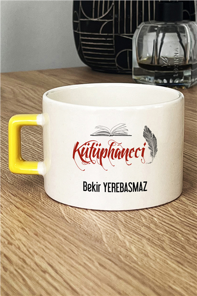Kütüphaneci Kişiye Özel Lüks Fincan