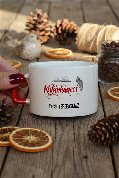 Kütüphaneci Kişiye Özel Lüks Fincan