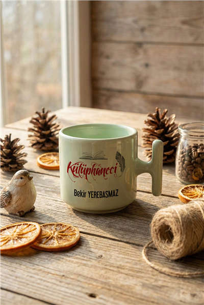 Kütüphaneci Kişiye Özel T Pastel Kupa