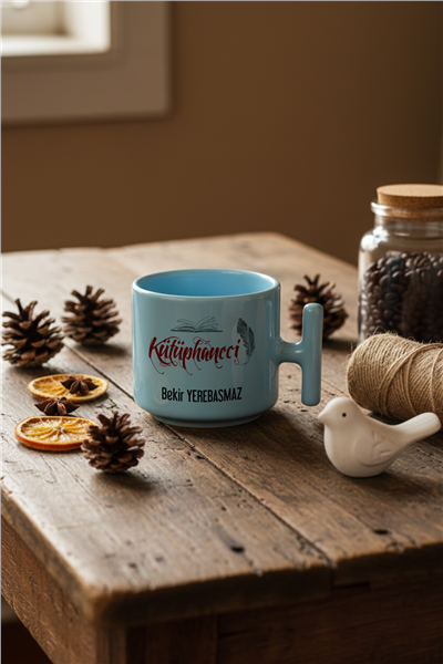 Kütüphaneci Kişiye Özel T Pastel Kupa