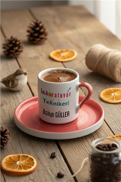 Laboratuvar Teknikeri Kişiye Özel Türk Kahvesi Fincanı