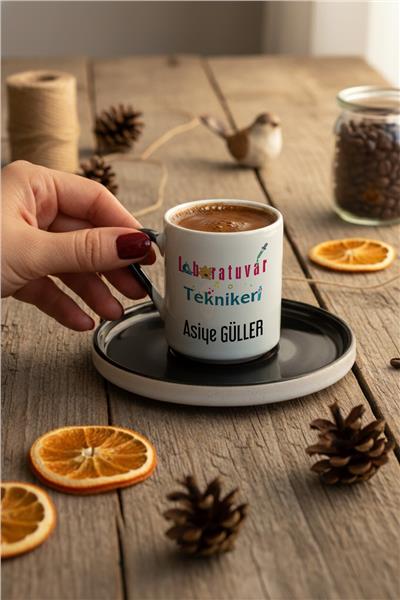 Laboratuvar Teknikeri Kişiye Özel Türk Kahvesi Fincanı