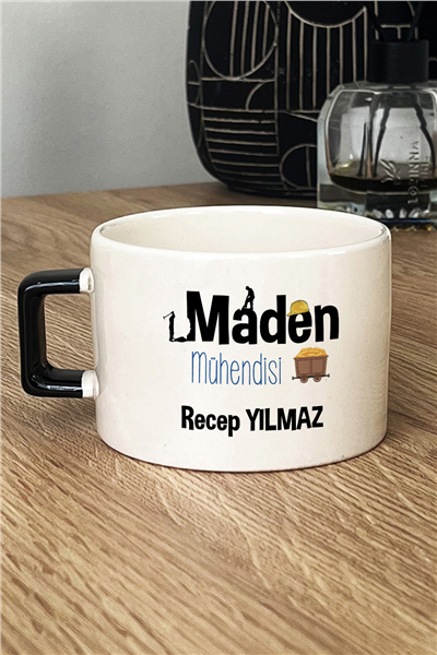 Maden Mühendisi Kişiye Özel Lüks Fincan