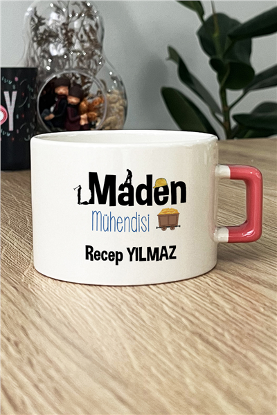 Maden Mühendisi Kişiye Özel Lüks Fincan