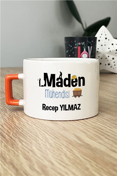 Maden Mühendisi Kişiye Özel Lüks Fincan