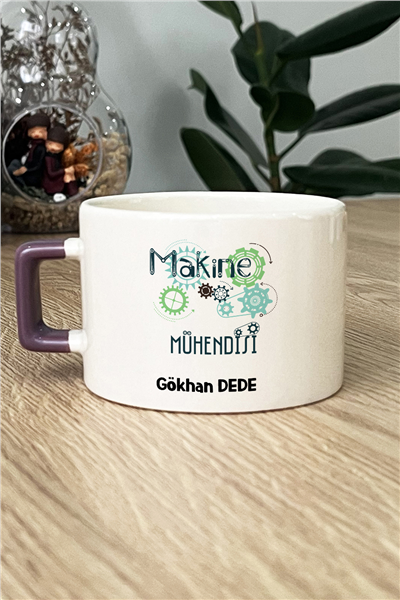 Makine Mühendisi Kişiye Özel Lüks Fincan
