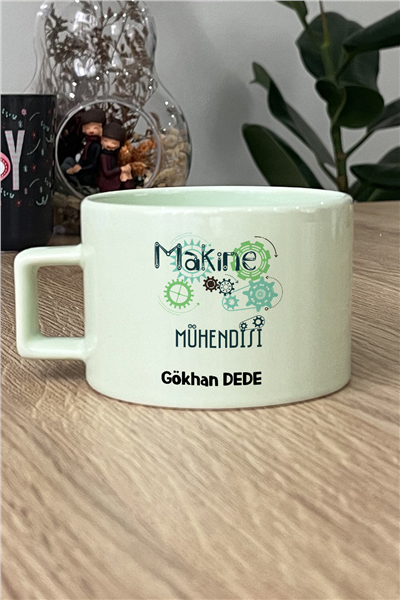 Makine Mühendisi Kişiye Özel Lüks Pastel Fincan
