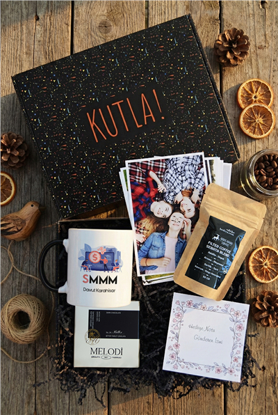 Mali Müşavir Hediye Kutusu - Kişiye Özel Kupa Standart, Filtre Kahve, Melodi Çikolata, Fotoğraf 12 Adet