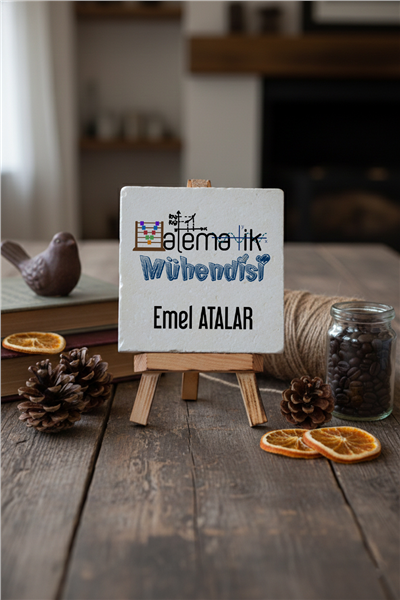 Matematik Mühendisi Kişiye Özel Dekoratif Taş İsimlik