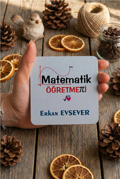 Matematik Öğretmeni Kişiye Özel Bardak Altlığı