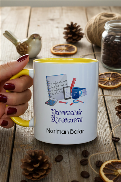 Matematik Öğretmeni Kişiye Özel Kupa Bardak Standart