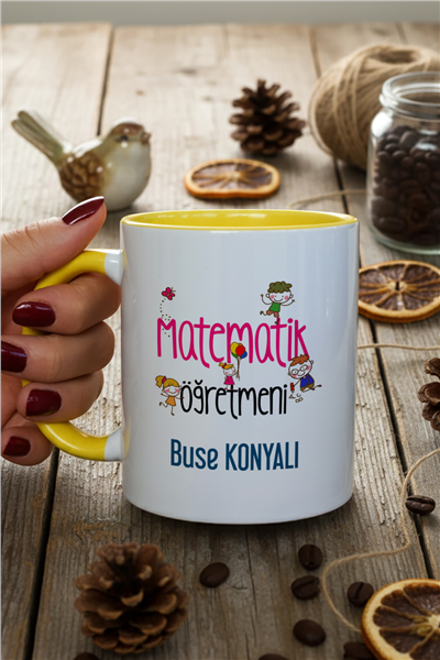 Matematik Öğretmeni Kişiye Özel Kupa Bardak Standart