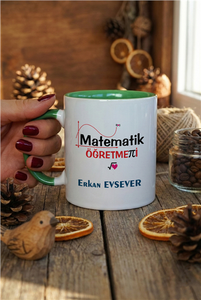 Matematik Öğretmeni Kişiye Özel Kupa Bardak Standart