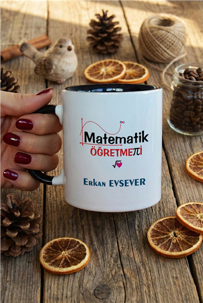 Matematik Öğretmeni Kişiye Özel Kupa Bardak Standart