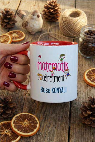 Matematik Öğretmeni Kişiye Özel Kupa Bardak Standart