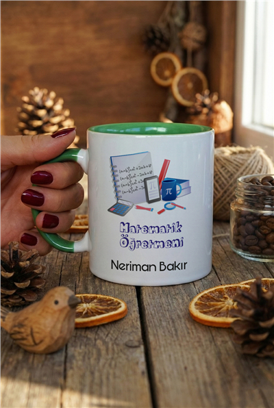 Matematik Öğretmeni Kişiye Özel Kupa Bardak Standart