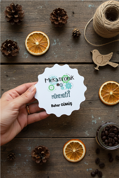Mekatronik Mühendisi Kişiye Özel Bardak Altlığı