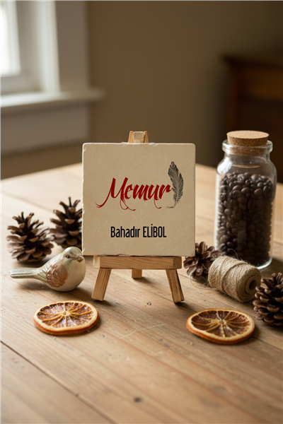 Memur Kişiye Özel Dekoratif Taş İsimlik