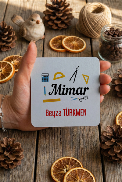 Mimar Kişiye Özel Bardak Altlığı