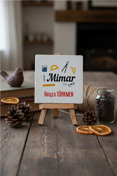 Mimar Kişiye Özel Dekoratif Taş İsimlik